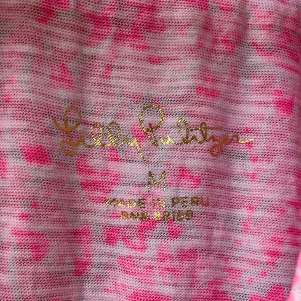 Lilly Pulitzer Pink Floral Tunic with White Embroidery - Picture 2 of 6